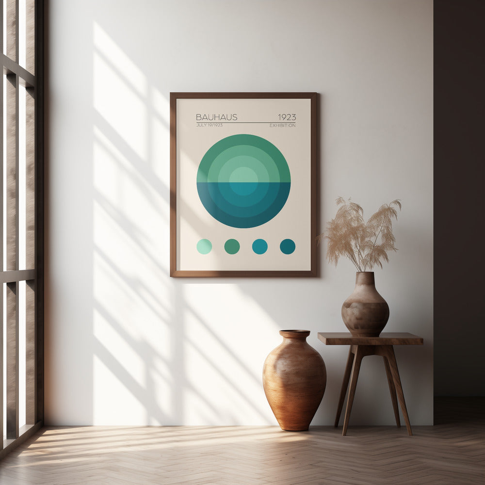 Bauhaus Mavi Daire Poster